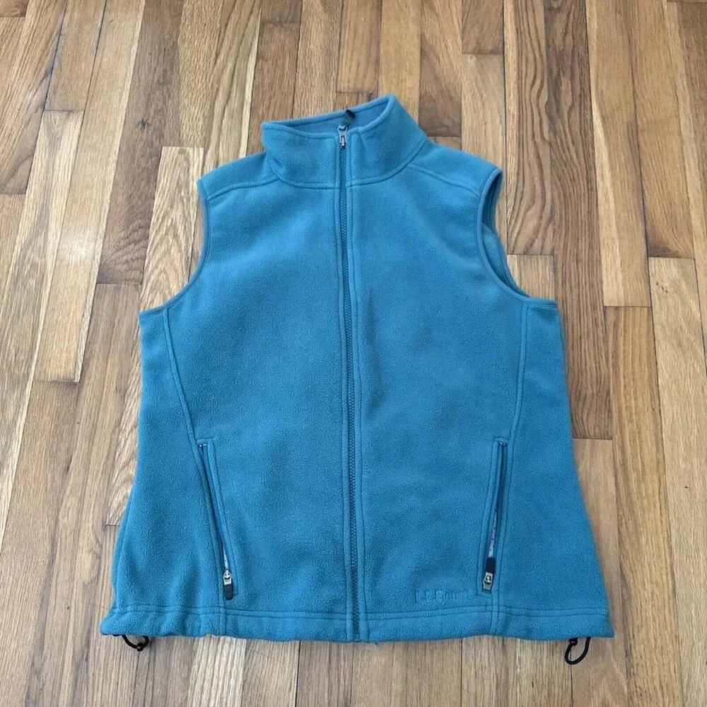 L.L.bean‎ Women's Green Fleece Vest Outdoors Hiking Walking Size M